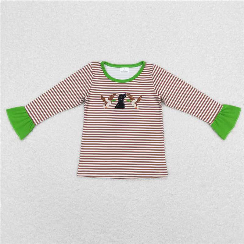 5.22 RTS NO MOQ Baby Girls Long Sleeve GT0367 Duck Hunting Long Sleeve Tee Shirts Tops