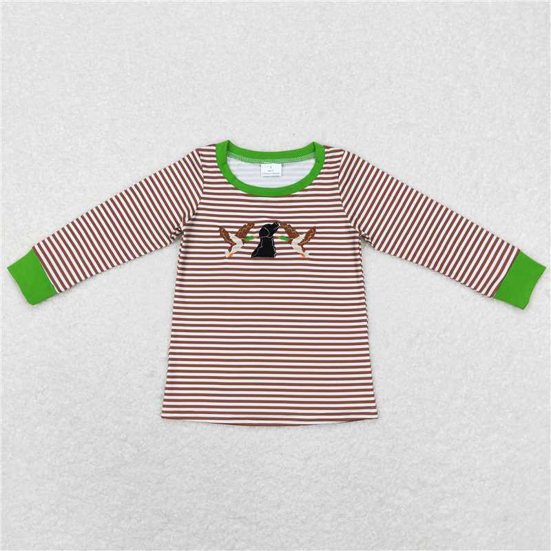 5.20 RTS NO MOQ Baby Boys Long Sleeve BT0419 Duck Hunting Long Sleeve Tee Shirts Tops