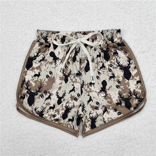 RTS NO MOQ Adult Women Summer Pants SS0371 Green Deer Hunting Summer Shorts