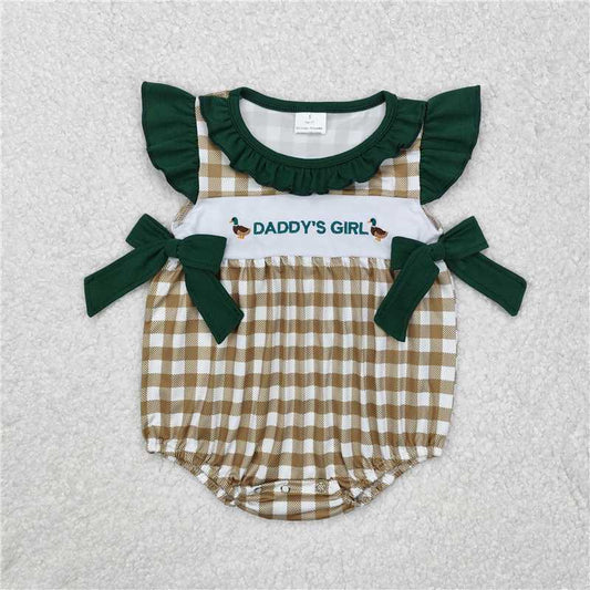 7.11 RTS NO MOQ Summer Baby Girls Bodysuit SR2304 Daddy's Girl Ducks Bows Rompers