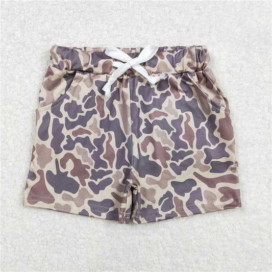 RTS NO MOQ Baby Boys Summer pants SS0372 Brown Camo Shorts Bottoms