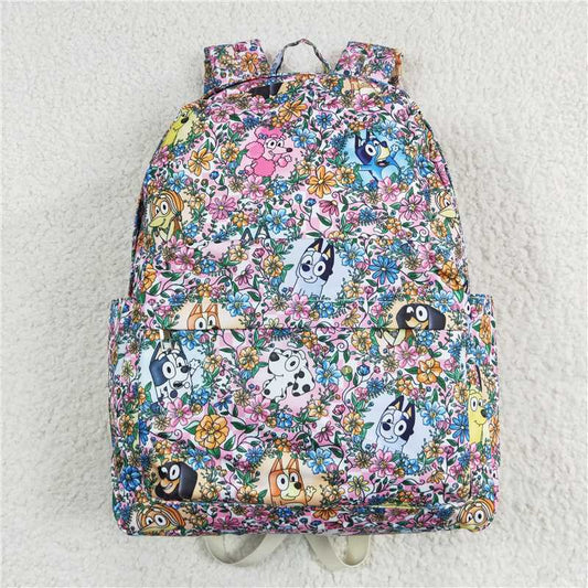RTS NO MOQ Baby Kids Backpacks BA0188 Dogs Flowers Backpack Back Bags