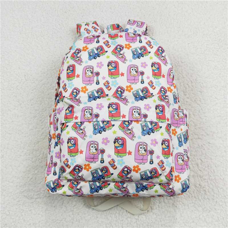 RTS NO MOQ Baby Kids Backpacks BA0186 Dogs Flowers Backpack Back Bags
