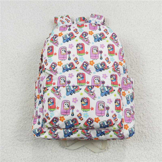 RTS NO MOQ Baby Kids Backpacks BA0186 Dogs Flowers Backpack Back Bags
