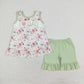 GSSO1178 Baby Girls I Love Dad Floral Top Ruffle Shorts Set