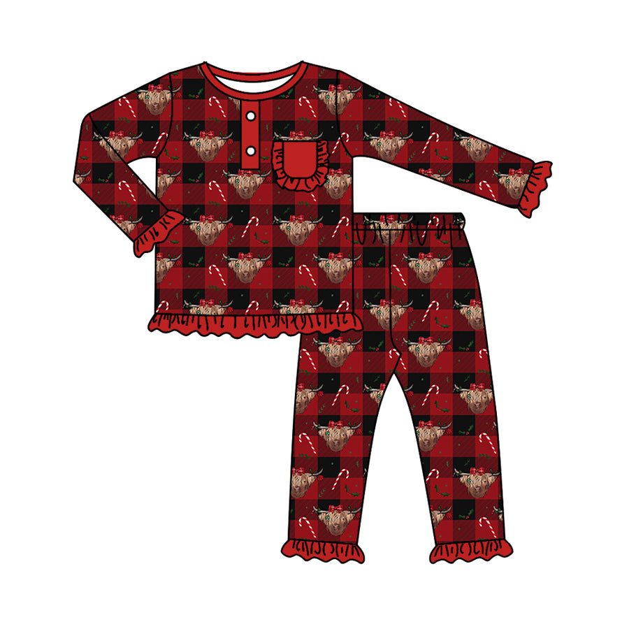 MOQ:5 Red Kid Long Sleeve Wholesale Boutique Kid Clothing