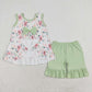 GSSO1178 Baby Girls I Love Dad Floral Top Ruffle Shorts Set