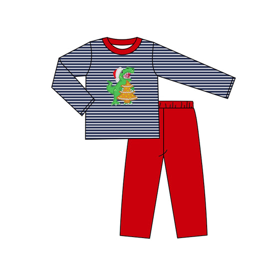 MOQ:5 red boy long Sleeve Wholesale Boutique Kid Clothing Set