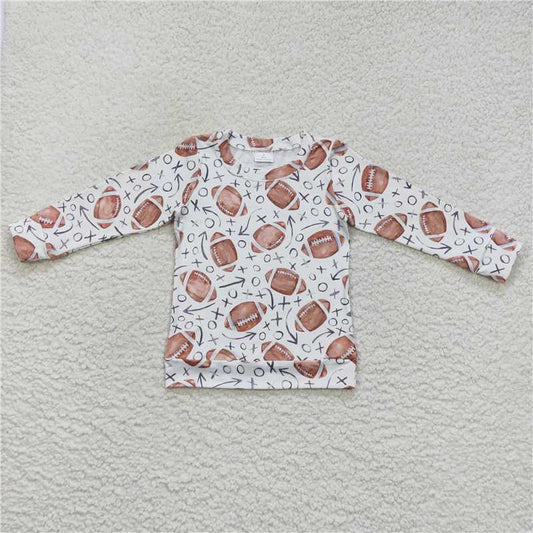 7.10 RTS NO MOQ Baby Boys Long Sleeve BT0310 Football Long Sleeve Tee Shirts Tops