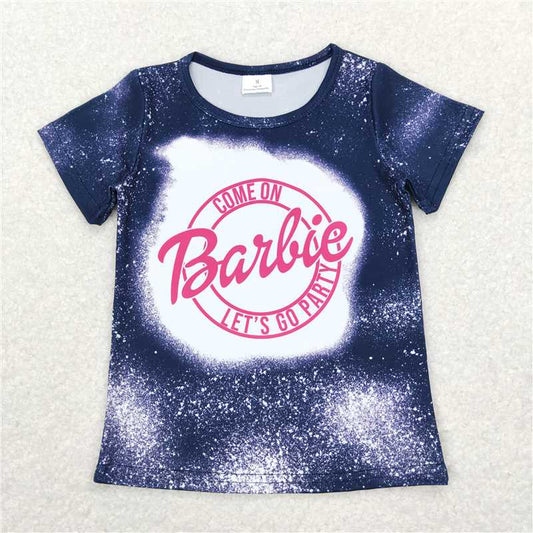 5.20 RTS NO MOQ Summer Baby Girls Short Sleeve GT0310 Bleached Doll Short Sleeve Tee Shirt Tops
