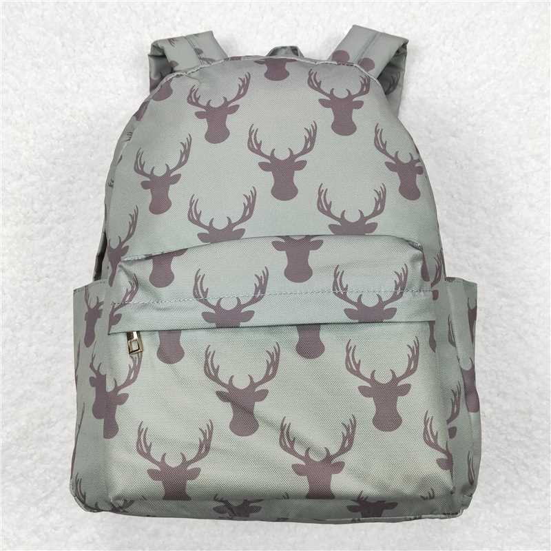 BA1071 Kids Boys Backpack Hunting Deer Print School Bag