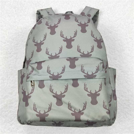 BA1071 Kids Boys Backpack Hunting Deer Print School Bag