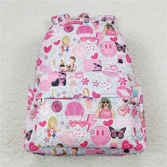 BA0183 Baby Girls Cute Cartoon Pink Polka Dot Packback School Bag