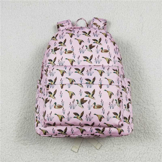 RTS NO MOQ Baby Kids Backpacks BA0202 Pink Ducks Zip Back Bags