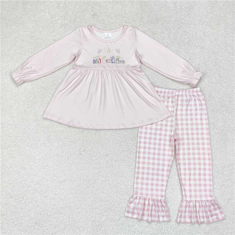 GLP1225 Baby Girls Christmas Nativity Sibling Brother Pants Clothes Sets