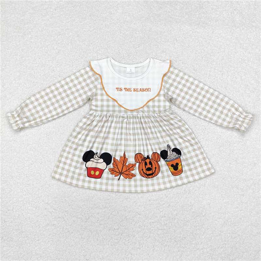 RTS NO MOQ Baby Girls Long Sleeve GT0749 Halloween Maple Leaf plaid mouse pumpkin Tops