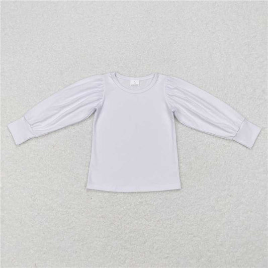 5.22 RTS NO MOQ Baby Girls Long Sleeve GT0370 White Long Sleeve Tee Shirts Tops