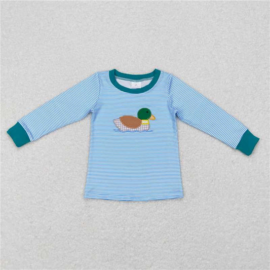 6.30 RTS NO MOQ Baby Boys Long Sleeve BT0402 Hunting Duck Long Sleeve Tee Shirts