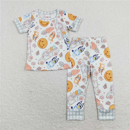 RTS NO MOQ Baby Boys Summer Sets BSPO0301 Easter Dog Shirts Pants Pajamas Clothes Sets