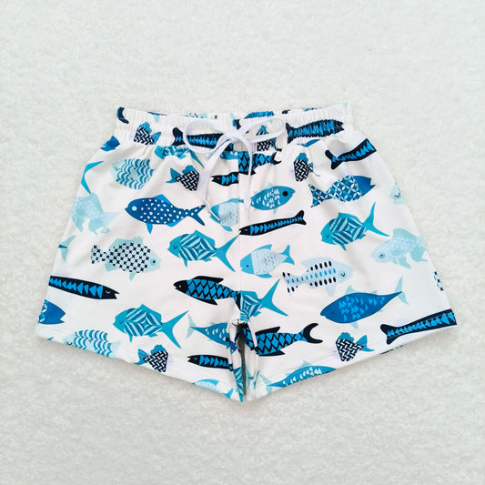 RTS NO MOQ Baby Boys Summer pants S0399 Fish Summer Trunks Swimsuits