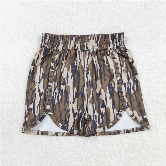 RTS NO MOQ Baby Girls Summer Pants SS0360 Green Camo Bottomland  Shorts Bottoms