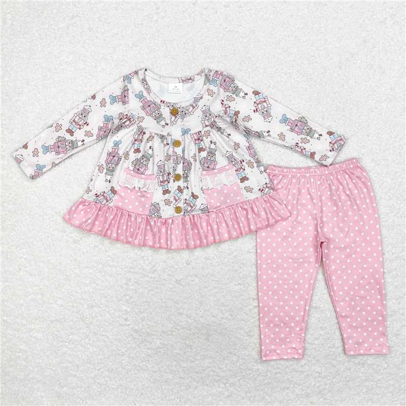 GLP1471 Baby Girls Cartoon Long Sleeve Outfit