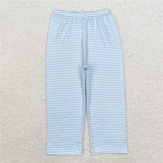 RTS NO MOQBaby Girls Long Pants P0626 Light Blue Stripes Legging Pants Bottoms