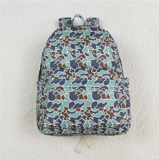 RTS NO MOQ Baby Kids Backpacks BA0261 Green Hunting Camo Zip Back Bags