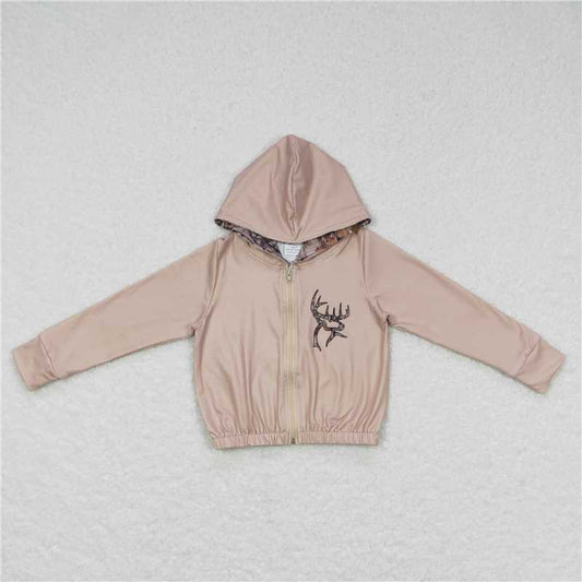 5.22 RTS NO MOQ Baby Girls Long Sleeve GT0334 Camo Deer Long Sleeve Hunting Hooded Tops