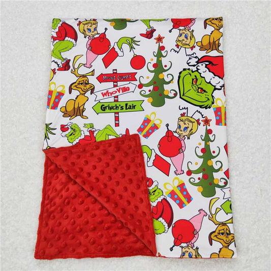 RTS NO MOQ Baby Kids Carpet BL0085 Christmas Tree Gift Green Blankets