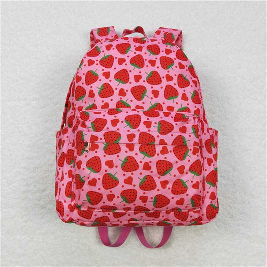 BA0152 Kids Baby Girls strawberry Book Bag Backpack