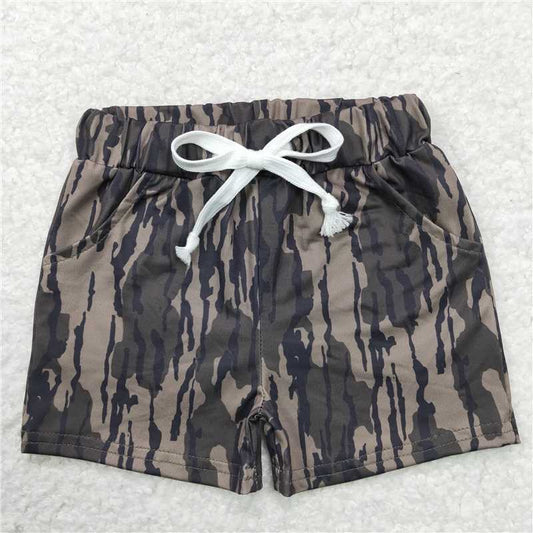 RTS NO MOQ Baby Boys Summer pants SS0201 Olive Camo Branches Pockets Bottom Shorts