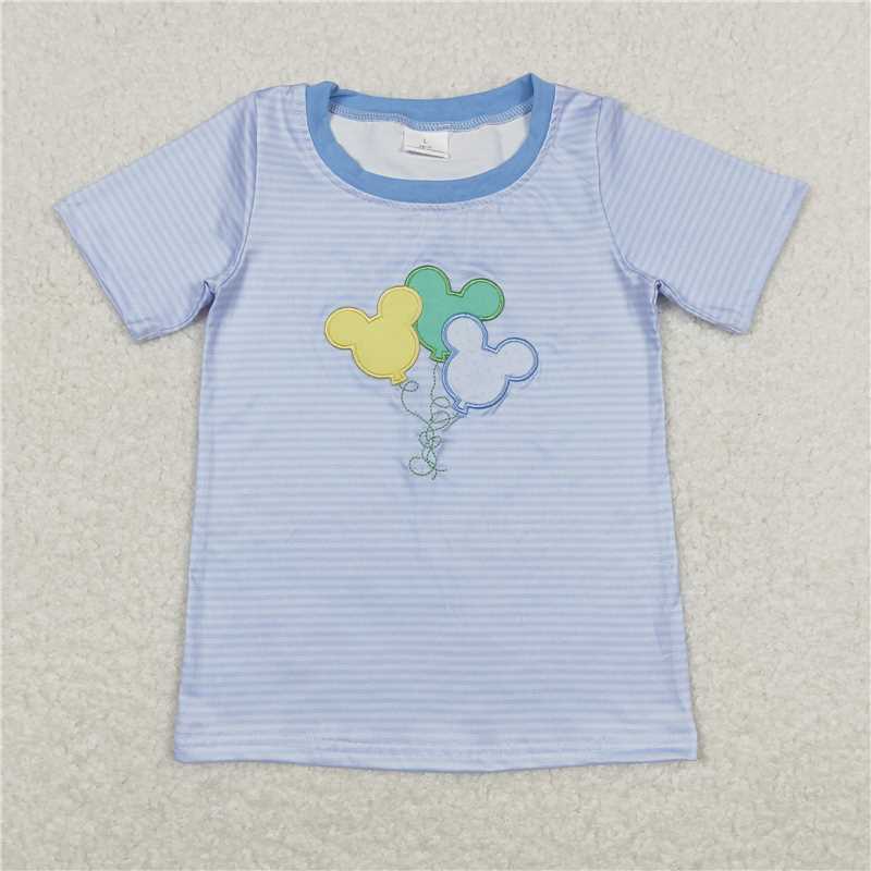 7.17 RTS NO MOQ Summer Baby Boys Shirt BT0482 Balloon Short Sleeve Tee Shirt Tops