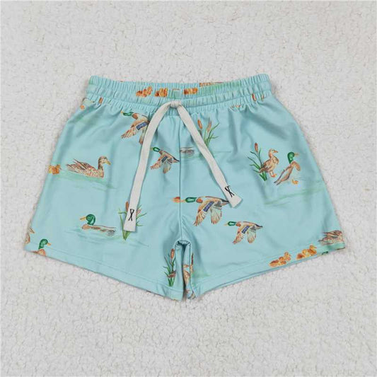 RTS NO MOQ Baby Boys Summer pants S0266 Light Green Ducks Trunks Swimsuits