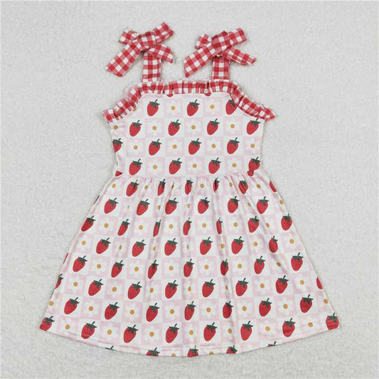 GSD0806 Baby Girls Strawberry Strap Dress