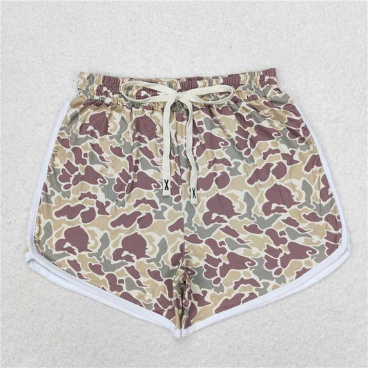 7.4 RTS NO MOQ Adult Women Summer Pants SS0177 Green Camo Summer Shorts