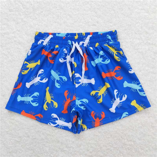 RTS NO MOQ Baby Boys Summer pants S0269 Colorful Crawfish Trunks Swimsuits
