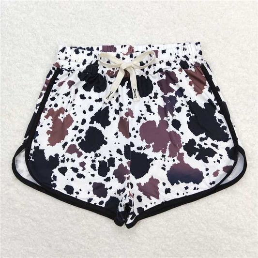7.4 RTS NO MOQ Adult Women Summer Pants SS0221 Cow Print Western Summer Shorts