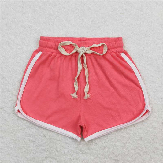 RTS NO MOQ Baby Girls Summer Pants SS0316 Watermelon Red Cotton Sports Design Shorts