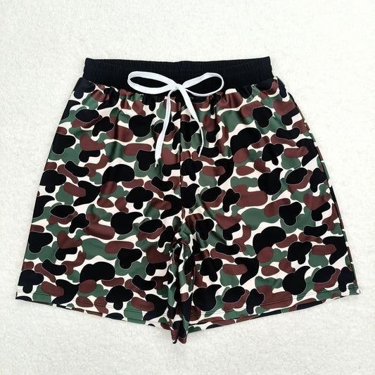 7.4 RTS NO MOQ Adult Man Summer Pants S0401 Green Camo Bottom Trunk Shorts Swimwear