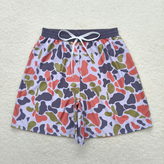7.4 RTS NO MOQ Adult Man Summer Pants S0402 Green Grey Camo Bottom Trunk Shorts Swimwear