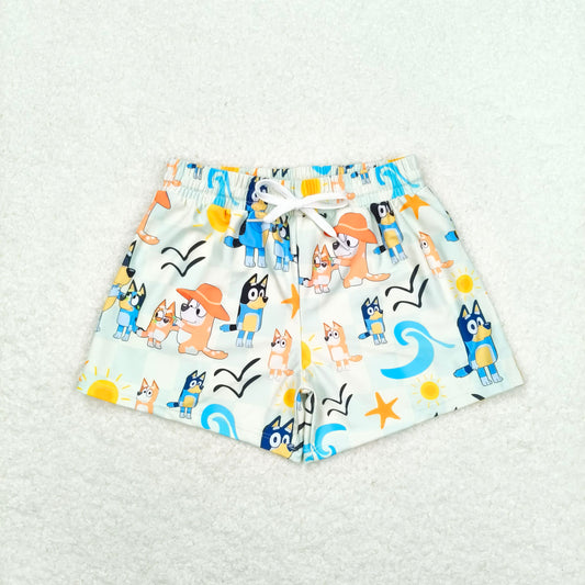 RTS NO MOQ Baby Boys Summer pants S0362 Dogs Family Starfish Trunks Swimsuits