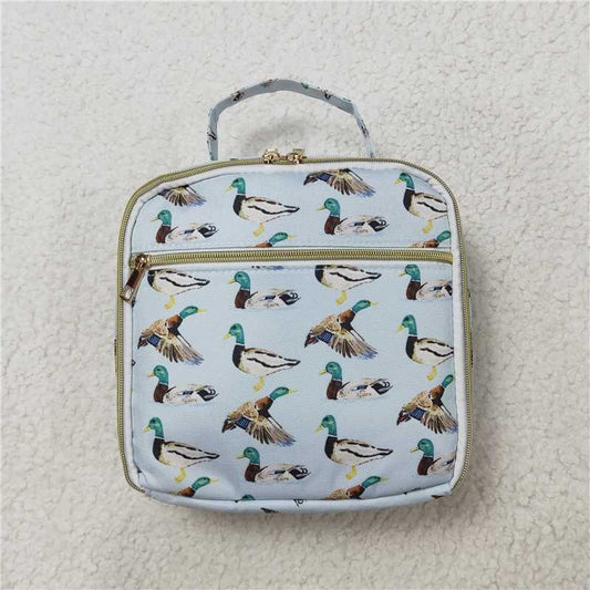 7.8 RTS NO MOQ Baby Kids Backpacks BA0276 Mallard Ducks Hunting Lunch Dinner Picnic Box Bag