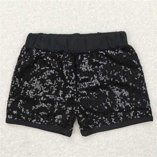 RTS NO MOQ Baby Boys Summer pants SS0121 Black Sequin Bottoms Shorts
