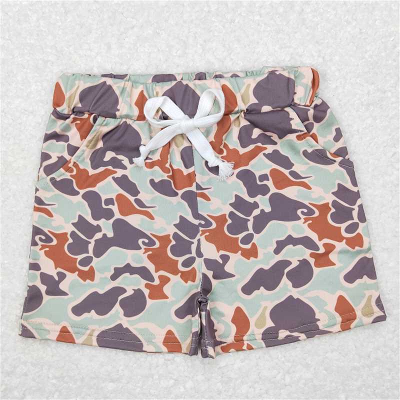 RTS NO MOQ Baby Boys Summer pants SS0138 Camo Pocket String Cord Bottom Shorts