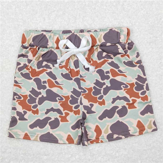 RTS NO MOQ Baby Boys Summer pants SS0138 Camo Pocket String Cord Bottom Shorts