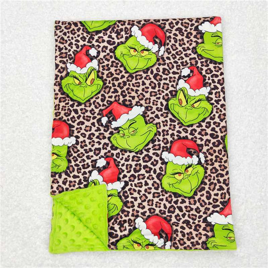 RTS NO MOQ Baby Kids Carpet BL0090 Christmas Leopard green Blankets