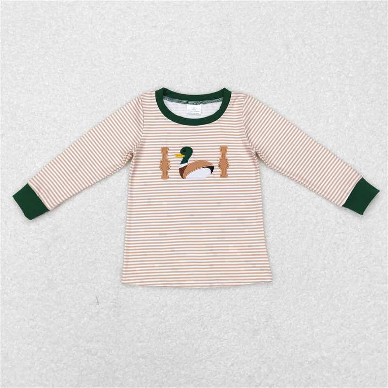 6.30 RTS NO MOQ Baby Boys Long Sleeve BT0418 Duck Long Sleeve Tee Shirts Tops