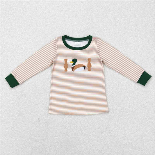 6.30 RTS NO MOQ Baby Boys Long Sleeve BT0418 Duck Long Sleeve Tee Shirts Tops