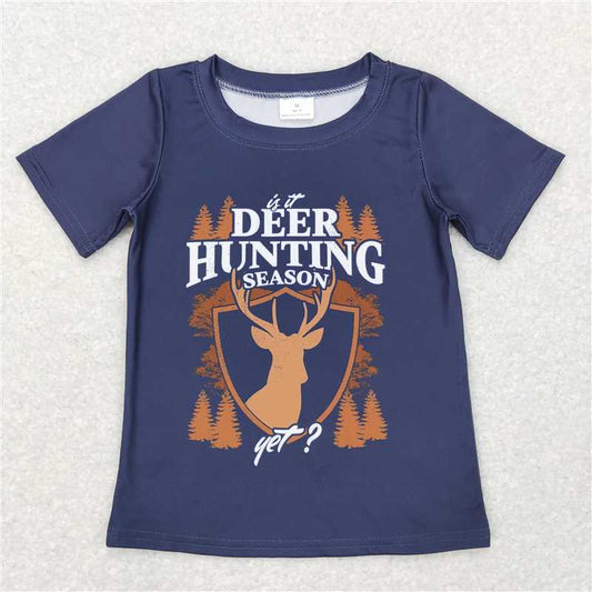 7.17 RTS NO MOQ Summer Baby Boys Shirt BT0439 Camo Deer Hunting Season Short Sleeve Shirts Tops